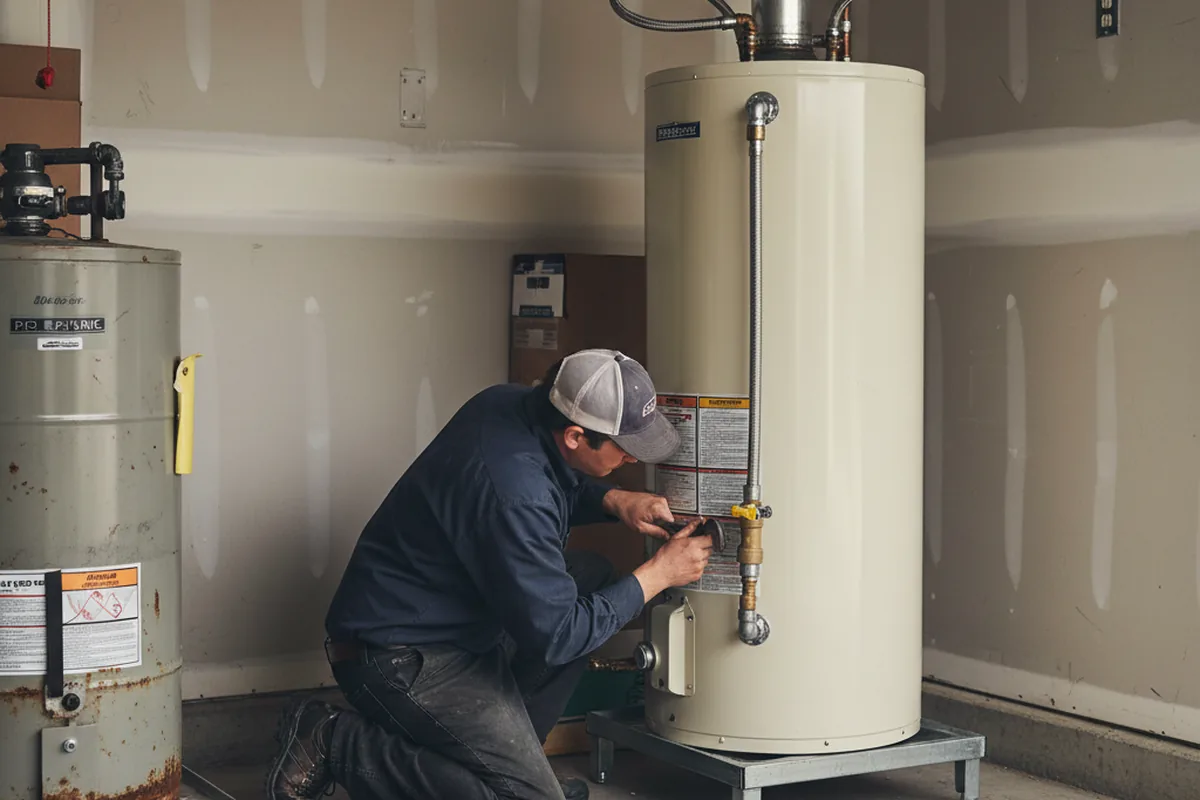 Water heater and shutoff valve replacement in Southbury
